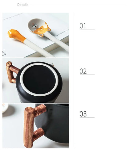 INS Shiba Inu Akita DOG 420ML COFFEE TEA MUGS TEA CUP NORTH EUROPE STYLE FASHION DESIGN