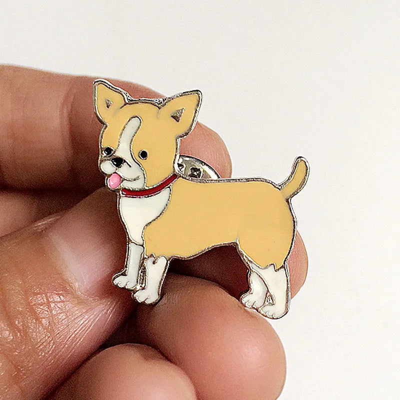 Jack Russell Terrier Brooches For Women Metal Alloy Animal Pet Dog Brooch Pin Badge bag hat  Jewelry Brooches For Kids Friends