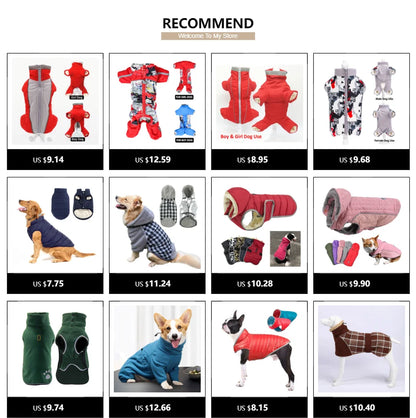 Winter Dog Clothes Overalls for Small Medium Dogs Luxury Fashion Lightweight Down-Like Cotton Padded Puppy Coat Soft Warm Jacket