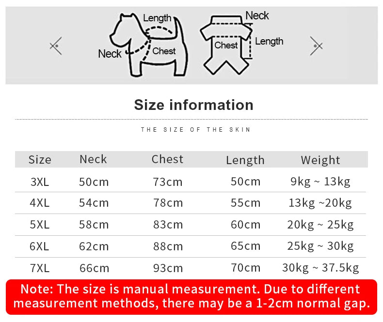 the BIG BEAR WOOL JACKET - HOOPET 3XL-7XL Winter Thick Big Dog Clothes, Lamb's Wool Jacket for Medium/Large Dogs, Windproof Coat, Pet Accessories