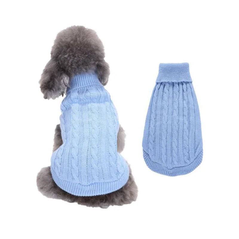 Winter Dog Sweater for Small Large Dogs Solid Candy Color Dog Clothes Puppy Cat Vest Chihuahua French Bulldog Outfits Costume
