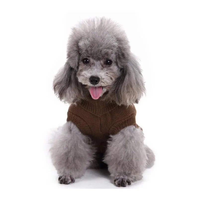 Winter Dog Sweater for Small Large Dogs Solid Candy Color Dog Clothes Puppy Cat Vest Chihuahua French Bulldog Outfits Costume