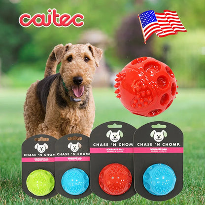 the SQUEAK BALL - CAITEC Dog Toys Squeaking Bouncing Ball