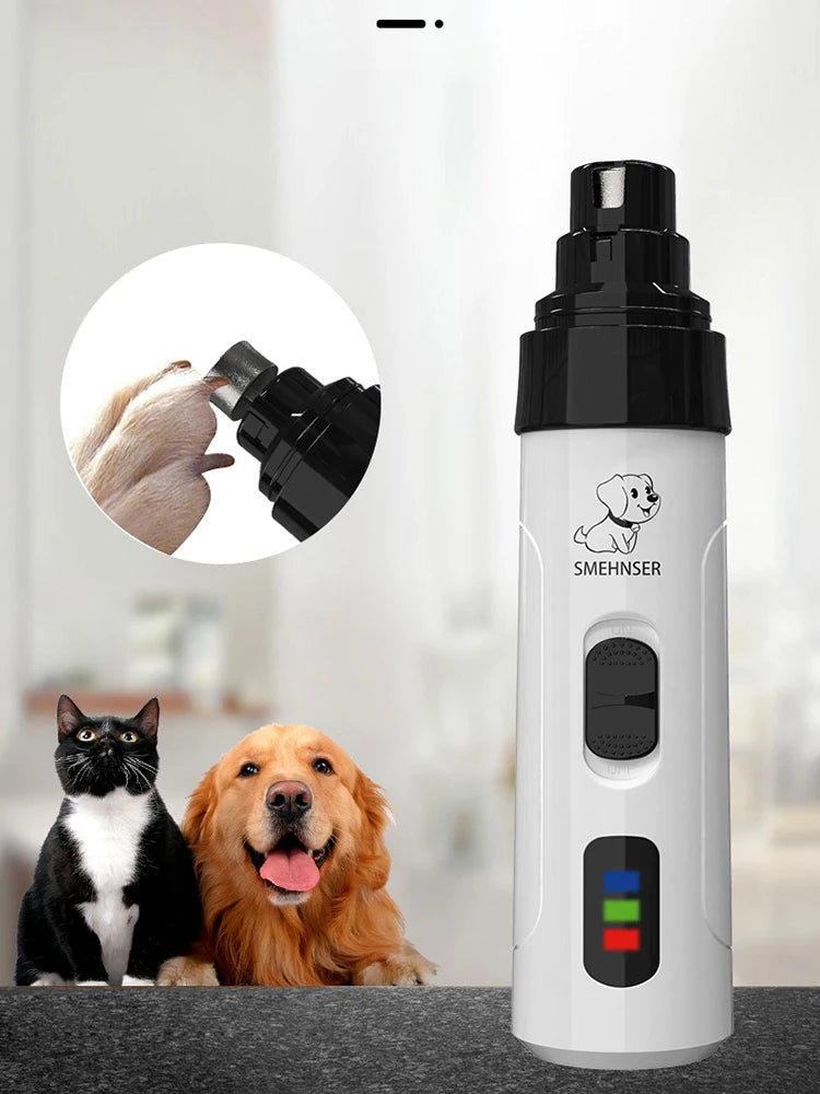 Electric Pet Nail Clipper USB Charging Dog Nail Grinder Portable Puppy Cat Nails Pet Grooming Tools For Small Medium Large Dogs