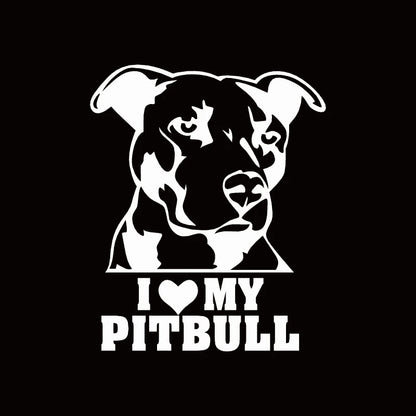 Creative I LOVE MY PITBULL Cartoon Dog Car Sticker Exterior Accssories Vinyl Decals for BMW VW Audi Gti Skoda