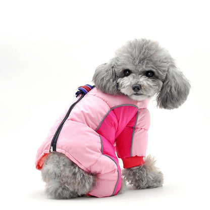 Winter Dog Clothes Waterproof Dog Overalls for Small Dogs Super Warm Soft Puppy Snow Suit Full-Covered Belly Female/Male Dog Use