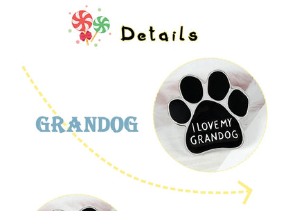 I LOVE MY DOGS Paw Brooch Rescued Puppy Pet Cartoon Animal Enamel Pins BackPack Jackets Metal Lapel Pin Cute Badge Jewelry Gift