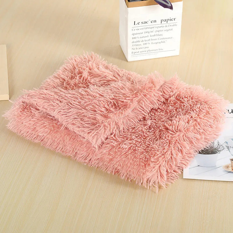 Super Soft Fleece Fluffy Pet Blankets Dog Sleeping MatMattress Extra Warm Pet Cushion for Small Medium Large Dogs & Cats