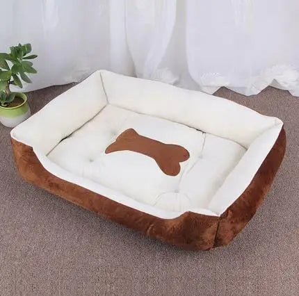 Warm Dog House Soft Nest Pet Large Dog Bed Baskets Fall Winter Kennel For Cat Washable House Puppy Supplies Cotton Kennel Mat