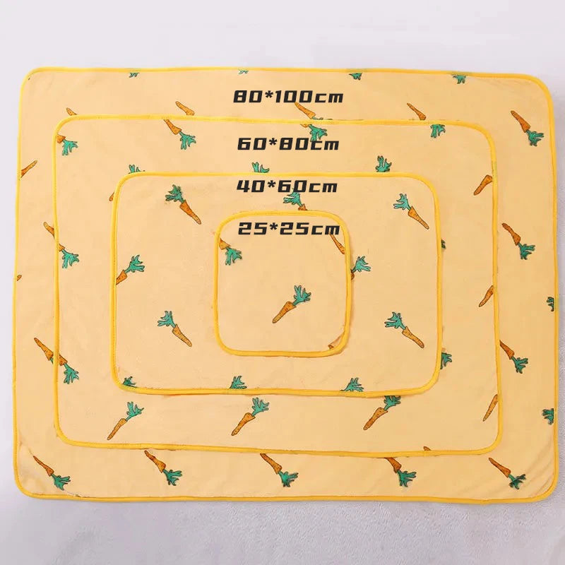 Soft flannel pet dog blanket cartoon print cat and dog bed sheet warm and comfortable pet blanket universal warm pet supplies