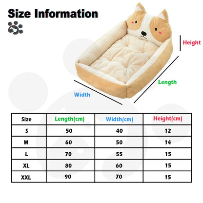 Cute Animal Shape Dog Beds for Large Medium Small Dogs Winter Warm Bed for Dogs Accessories House Kennel Plush Sofa Anti-stress
