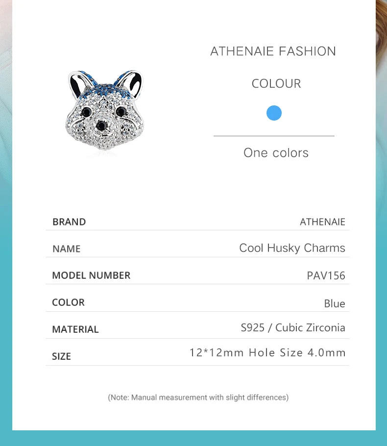 ATHENAIE 925 Sterling Silver Corgi Pet Charms Mixed CZ Yellow Cute Akita Puppy Dog Animal Charms Beads for Bracelet Jewerly