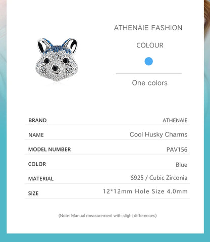 ATHENAIE 925 Sterling Silver Corgi Pet Charms Mixed CZ Yellow Cute Akita Puppy Dog Animal Charms Beads for Bracelet Jewerly