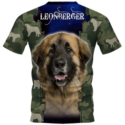 the SERGEANT CANINE - Weimaraner 3D Printed T-Shirts for Women/Men, Summer Casual Tees Short Sleeve T-shirts Funny Animals Short Sleeve