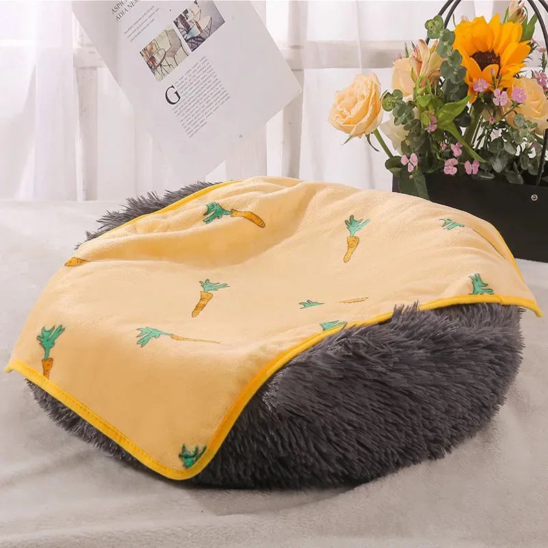 Soft flannel pet dog blanket cartoon print cat and dog bed sheet warm and comfortable pet blanket universal warm pet supplies