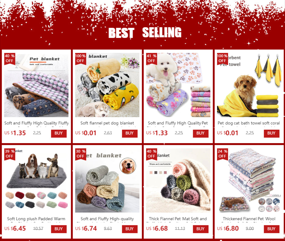 Soft flannel pet dog blanket cartoon print cat and dog bed sheet warm and comfortable pet blanket universal warm pet supplies