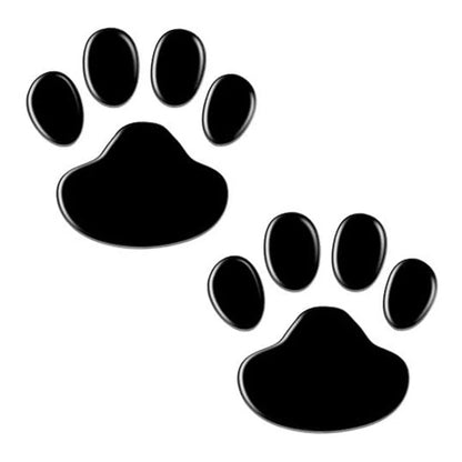 3D Mirror Car Stickers Cat Dog Footprint Puppy Claw Footprint Sticker Windshield Decals Bumper Car Window Door Decals 2Pcs