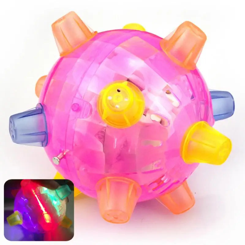 Luminous Jumping Balls Toys Flash Novelty Funny Music Dancing Balls Flashing Bouncing Ball for Dogs Chewing Pet Toys Cat Dog