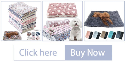 Soft flannel pet dog blanket cartoon print cat and dog bed sheet warm and comfortable pet blanket universal warm pet supplies