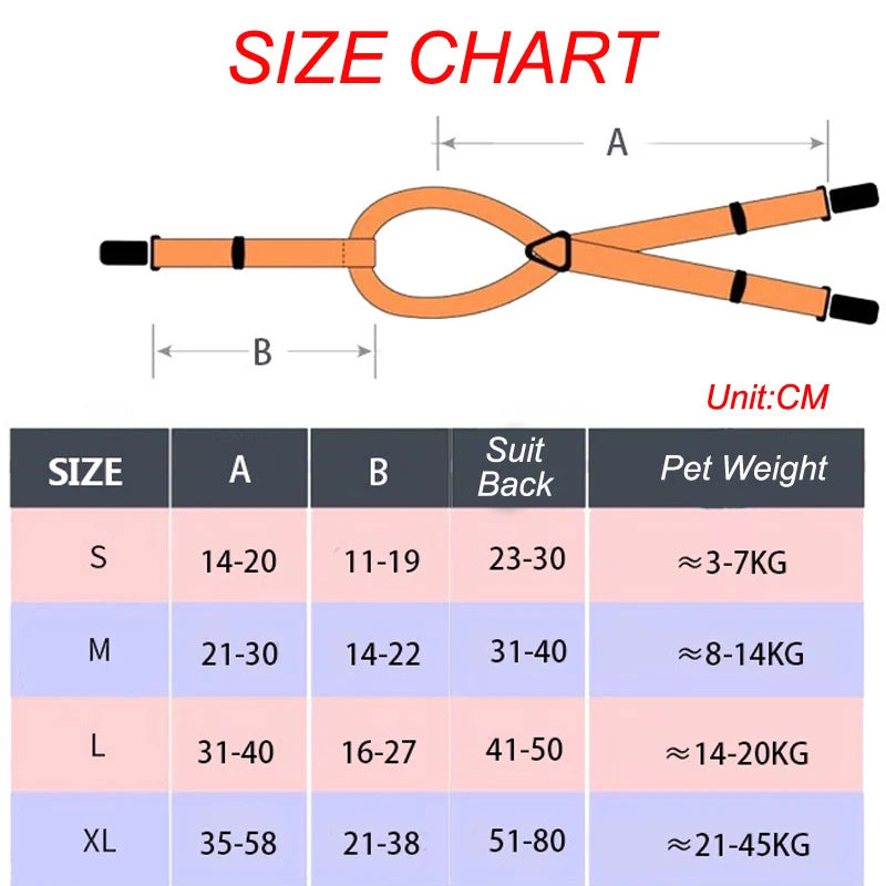 Elastic Dog Suspenders Diaper Keeper Suspenders for Small Medium Large Dog Clothes Female Dog Diapers Pants Skirts Belly Bands