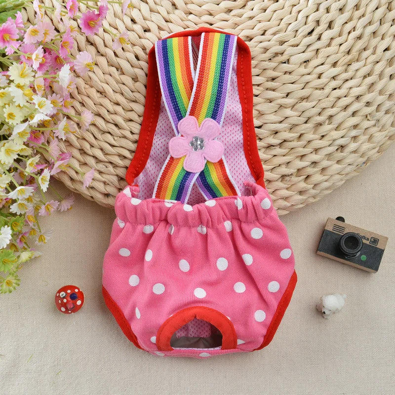 Xxs-Xl Dog Diaper Sanitary Physiological Pants Washable Female Dog Underwear Dog Shorts Panties Menstruation Briefs Jumpsuit New