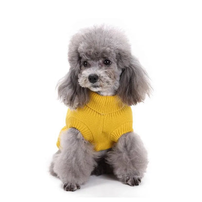 Winter Dog Sweater for Small Large Dogs Solid Candy Color Dog Clothes Puppy Cat Vest Chihuahua French Bulldog Outfits Costume