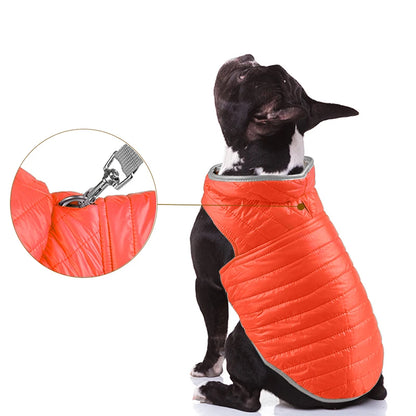Winter Reversible Dog Light Down Jacket for Small Medium Dogs Pets Clothes Waterproof  French Bulldog Coat Mascotas abrigo perro