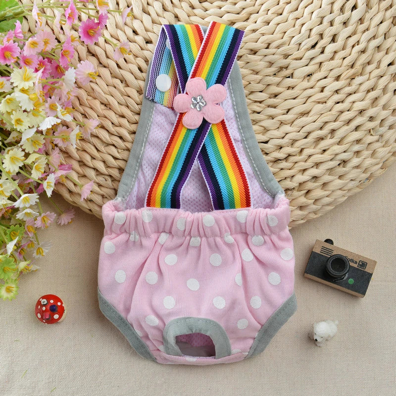 Xxs-Xl Dog Diaper Sanitary Physiological Pants Washable Female Dog Underwear Dog Shorts Panties Menstruation Briefs Jumpsuit New