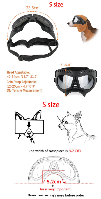 Cool Dog Sun Glasses UV Protection Windproof Goggles Pet Eye Wear Dog Swimming Skating Glasses Pet Accessories