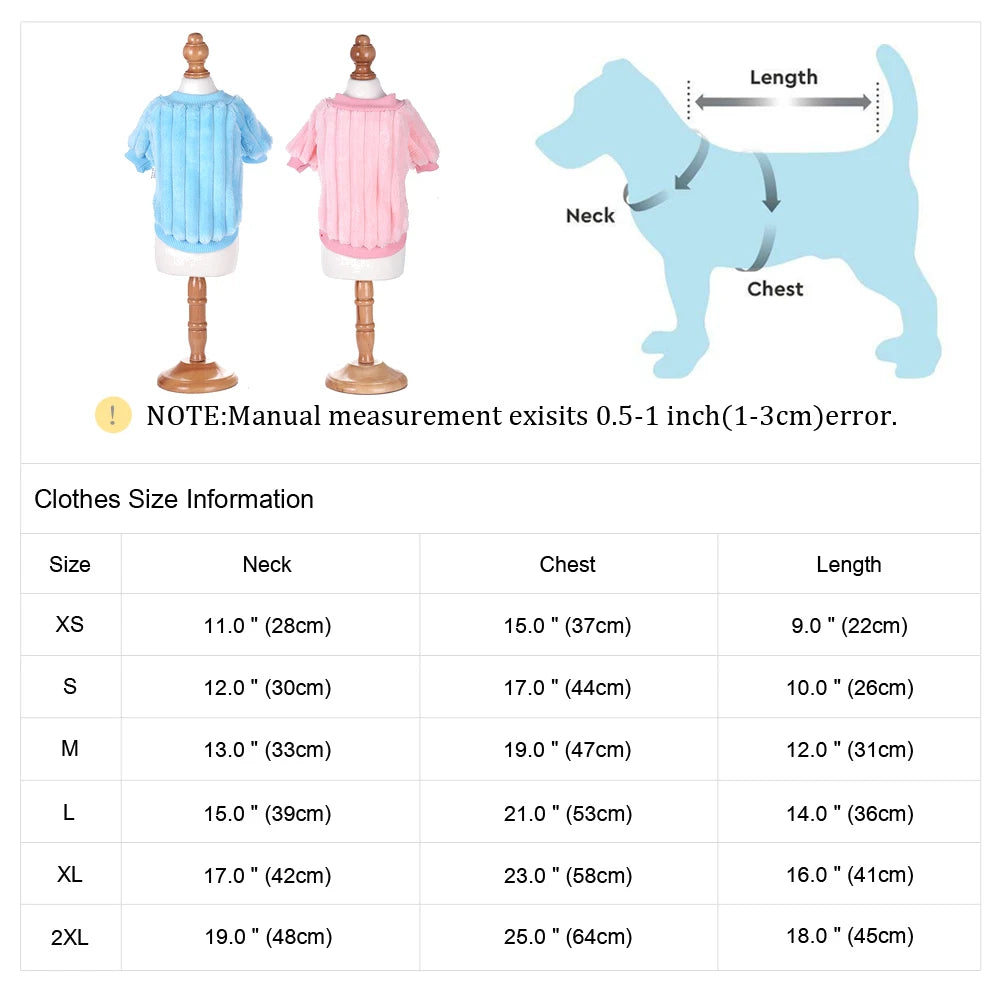 Cute Pet Clothes Soft Puppy Kitten Coats For Small Medium Dogs Cats Warm Winter Dog Jacket Clothing Chihuahua