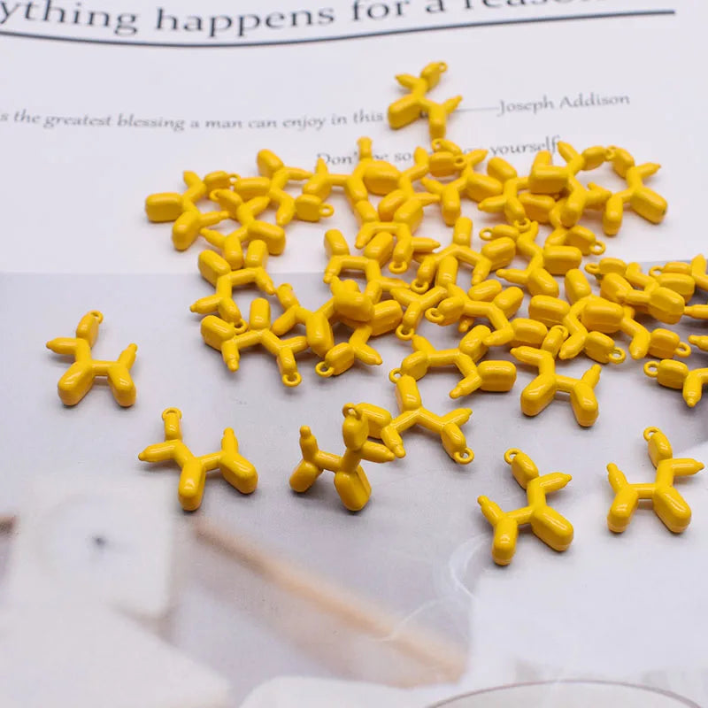 High-quality Metal Alloy Stereo Cute Balloon Dog Charms Pendants For Jewelry Making Findings DIY Necklace Bracelet Accessaries