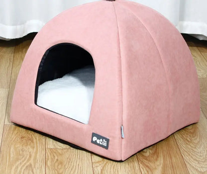 Dog Bed Yurts Semi-closed Autumn/Winter Warm Cat Pet Kennel Mats Pet Tents For Small Dogs Cats Puppies