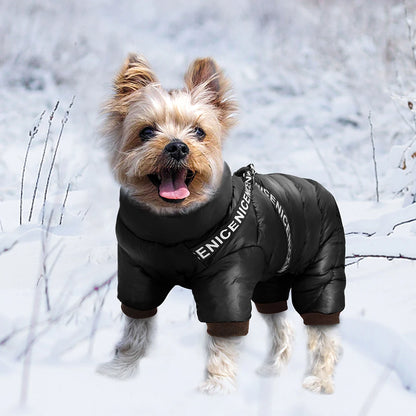 the SKI DAWG - Winter Dog Clothes, Super Warm Pet Dog Jacket/Coat with Harness, Waterproof Puppy Clothing, Hoodies for Small/Medium Dogs Outfit
