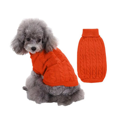 Winter Dog Sweater for Small Large Dogs Solid Candy Color Dog Clothes Puppy Cat Vest Chihuahua French Bulldog Outfits Costume