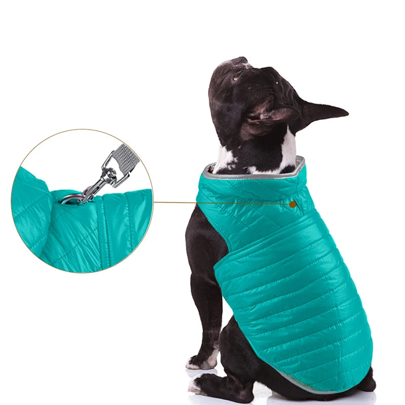 Winter Reversible Dog Light Down Jacket for Small Medium Dogs Pets Clothes Waterproof  French Bulldog Coat Mascotas abrigo perro