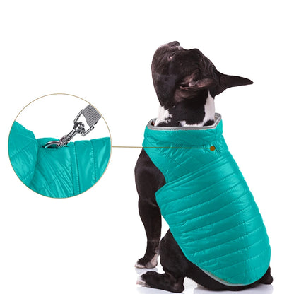 Winter Reversible Dog Light Down Jacket for Small Medium Dogs Pets Clothes Waterproof  French Bulldog Coat Mascotas abrigo perro