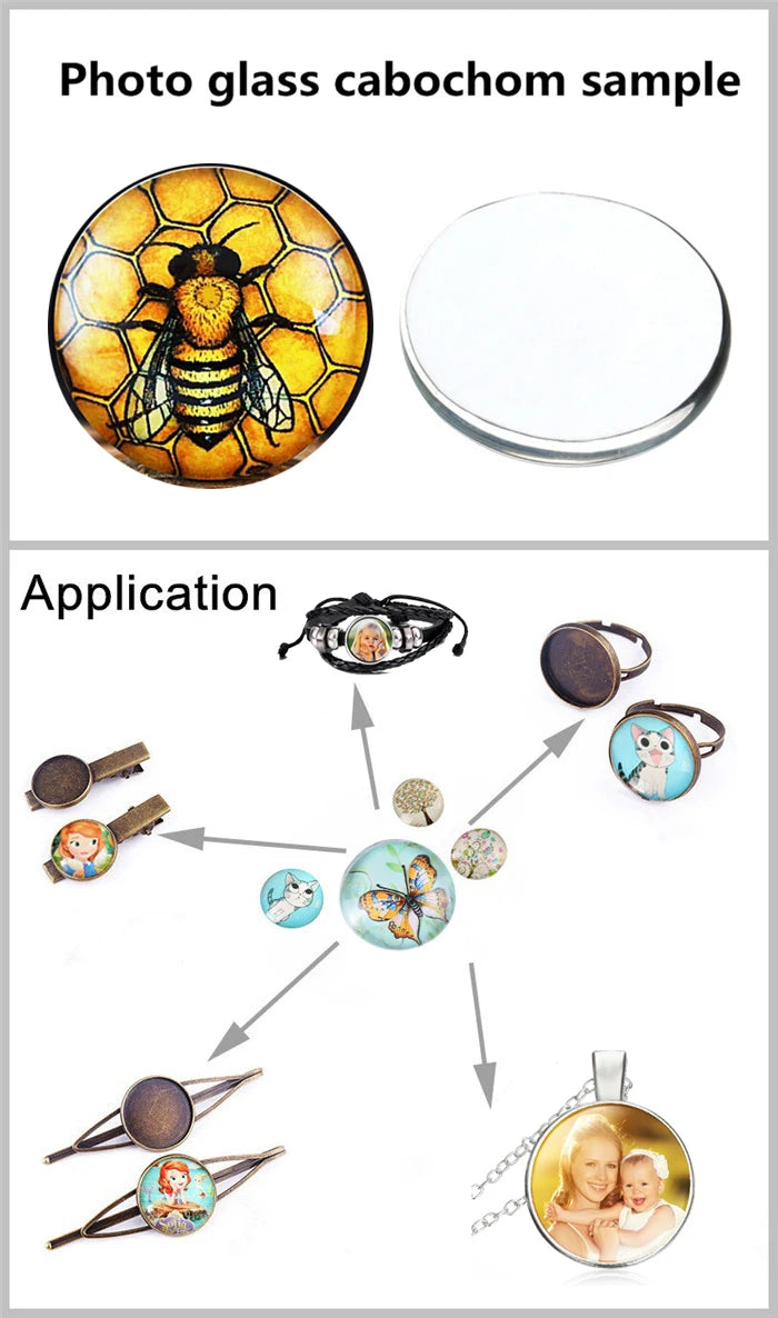 Lovely dog's head painting animal 12mm/20mm/25mm/30mm Round photo glass cabochon demo flat back Making findings