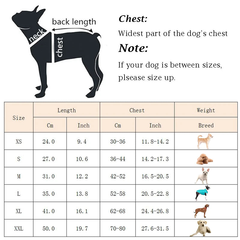 Winter Reversible Dog Light Down Jacket for Small Medium Dogs Pets Clothes Waterproof  French Bulldog Coat Mascotas abrigo perro