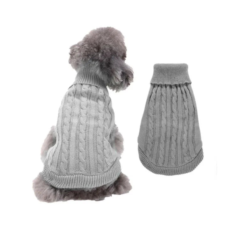 Winter Dog Sweater for Small Large Dogs Solid Candy Color Dog Clothes Puppy Cat Vest Chihuahua French Bulldog Outfits Costume