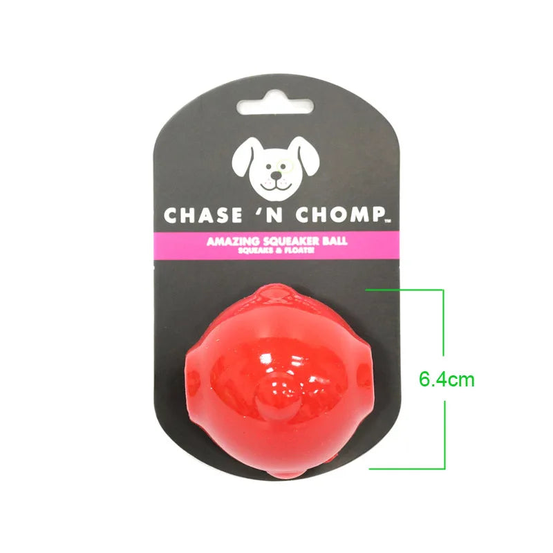 CAITEC Dog Toy Amazing Squeaker Ball Durable Floatable Springy Bite Resistant Best for Tossing Chasing Foraging Medium Large Dog