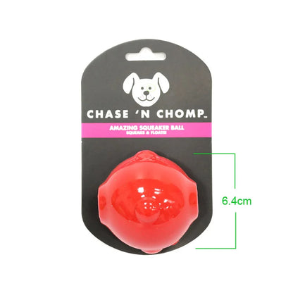 CAITEC Dog Toy Amazing Squeaker Ball Durable Floatable Springy Bite Resistant Best for Tossing Chasing Foraging Medium Large Dog