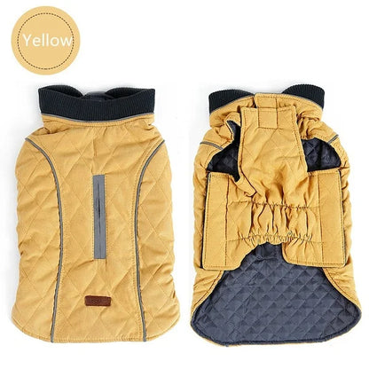 High Quality Dog clothes Quilted Dog Coat Pet Warm Jacket Vest New Big Dog Retro Cozy Thick Vest Clothing 6 Colors