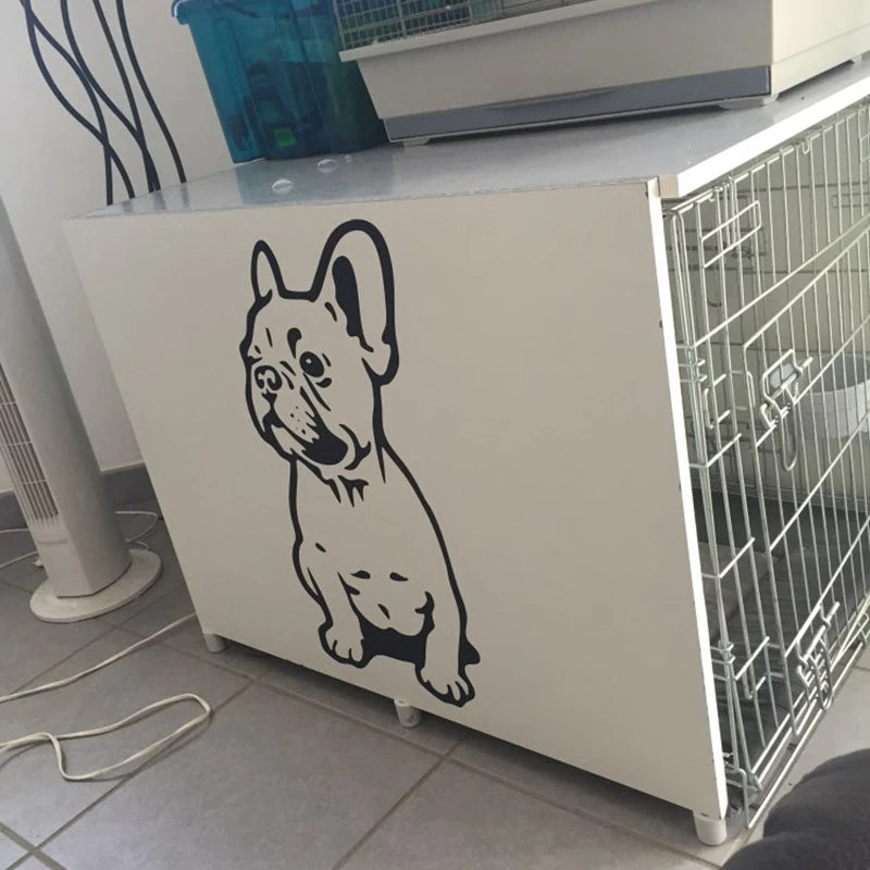 FRENCH BULLDOG WALL STICKER CAR BUMPER STICKER FRANCES DOG VINYL DECALS