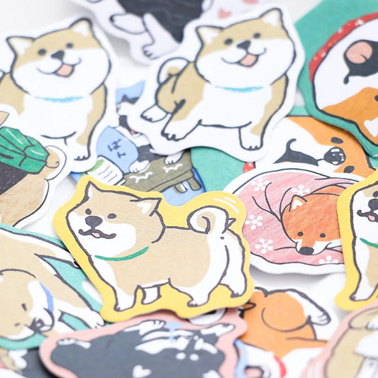 the PAWPACK STICKER SET - 30PCS/Pack Cute Dog Shiba Inu, Akita, Husky Label Stickers, Decorative Stationery Stickers, Scrapbooking DIY, Diary, Album, Stick Label
