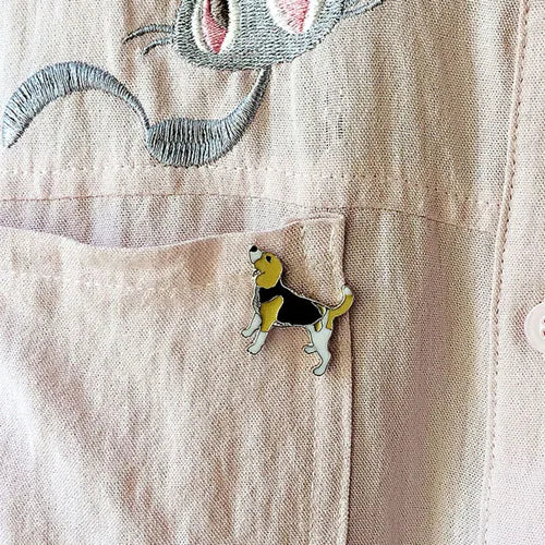 Jack Russell Terrier Brooches For Women Metal Alloy Animal Pet Dog Brooch Pin Badge bag hat  Jewelry Brooches For Kids Friends