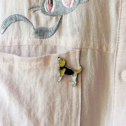 Jack Russell Terrier Brooches For Women Metal Alloy Animal Pet Dog Brooch Pin Badge bag hat  Jewelry Brooches For Kids Friends