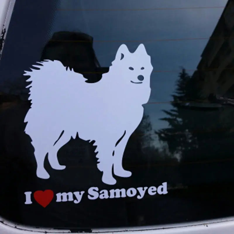 "I Love My Samoyed "Vinyl Sticker Die Cut Sammy Animal Dog Decals For Car Decoration