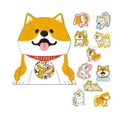 30pcs/pack Cute Dog Shiba Inu Akita Husky Label Stickers Decorative Stationery Stickers Scrapbooking DIY Diary Album Stick Label