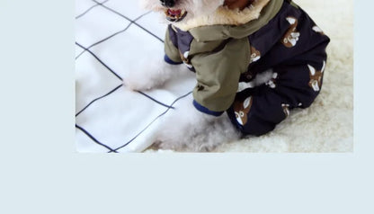 New French Bulldog Costumes For Dog Winter Warm Snow Down Jacket Coat For Puppies Small Medium Animal Pugs Pet Cat Clothes Goods