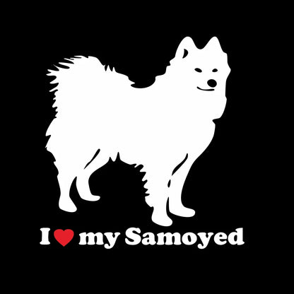 "I Love My Samoyed "Vinyl Sticker Die Cut Sammy Animal Dog Decals For Car Decoration